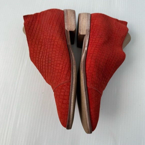 Free People D’orsay Royale flats size: 37 / 6.5-7 us red alligator embossed - Picture 4 of 14